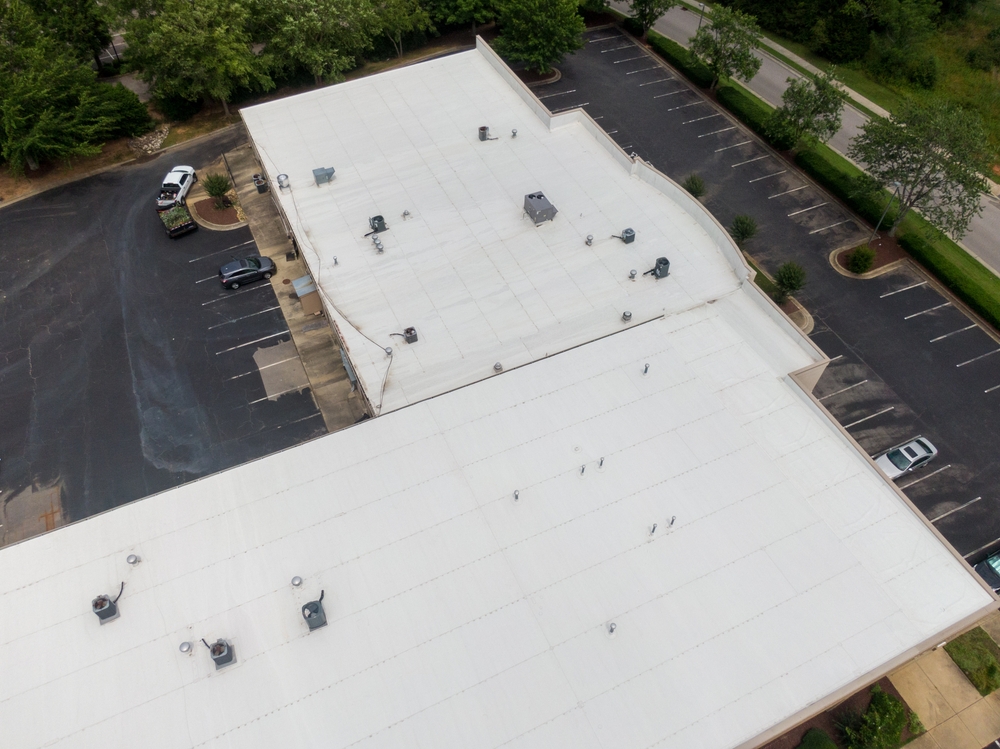 Commercial,Flat,Tpo,Roof,Drone,Inspection:,New,And,Old,Roofs,